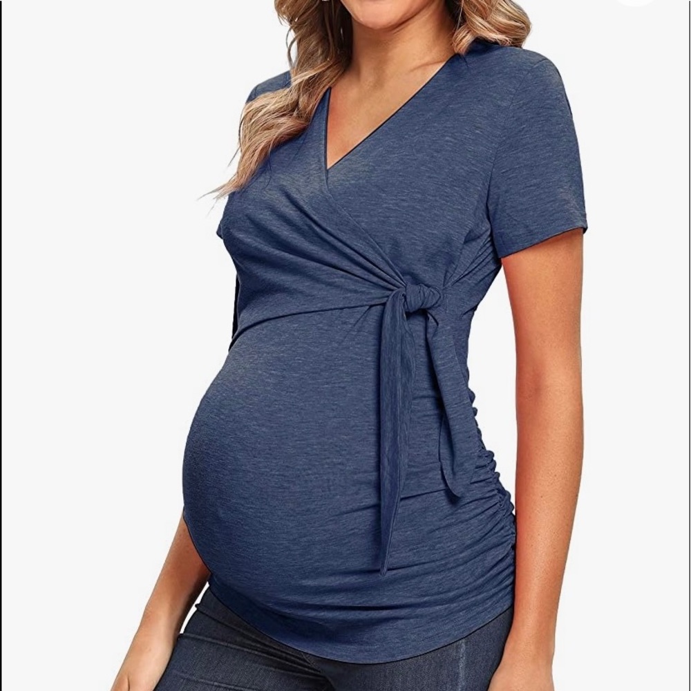 Women's Maternity Nursing Pregnancy Tops w/ Adjustable Side Tie ( NEW WITH TAG )